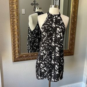 Valette Black White Sleeveless Dress